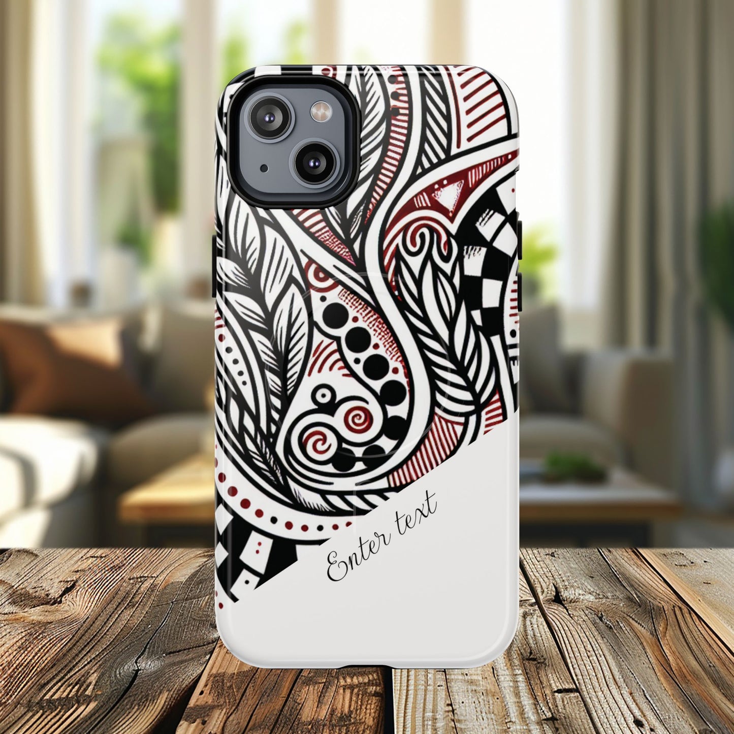 InkWhirl Fusion Stylish Tough Magnetic iPhone Case,  Unique Design, Gift for Him/Her, Trendy Accessory, Artist Collaboration, Durable Protection,Magsafe iPhone case