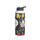 Personalized Black Composition Book Inspired Stainless Steel Water Bottle for Kids, School Supplies, Eco-Friendly Drinkware, Back to School, Teacher Gifts