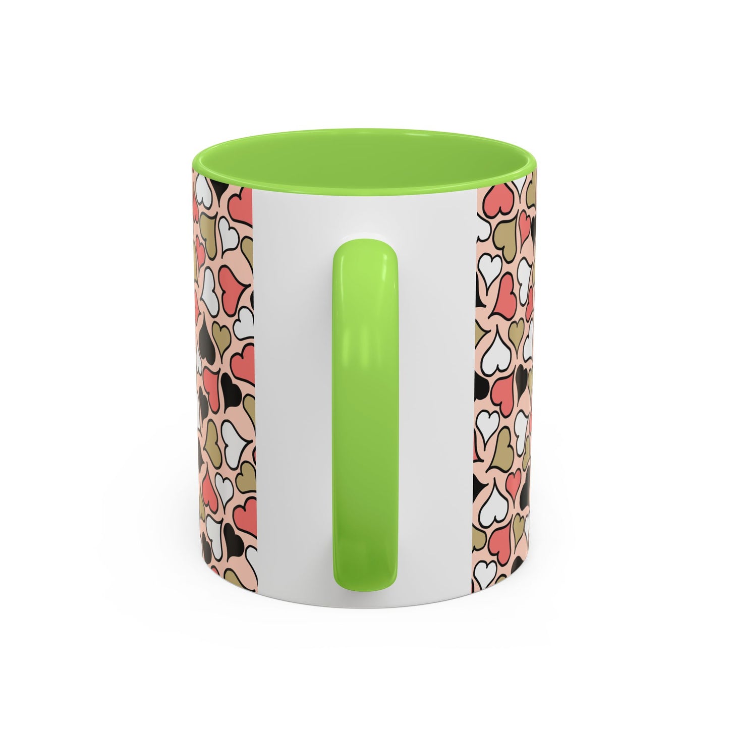 Heart Patterned Coffee Mug - Colorful Love Design, Perfect for Gifts & Celebrations