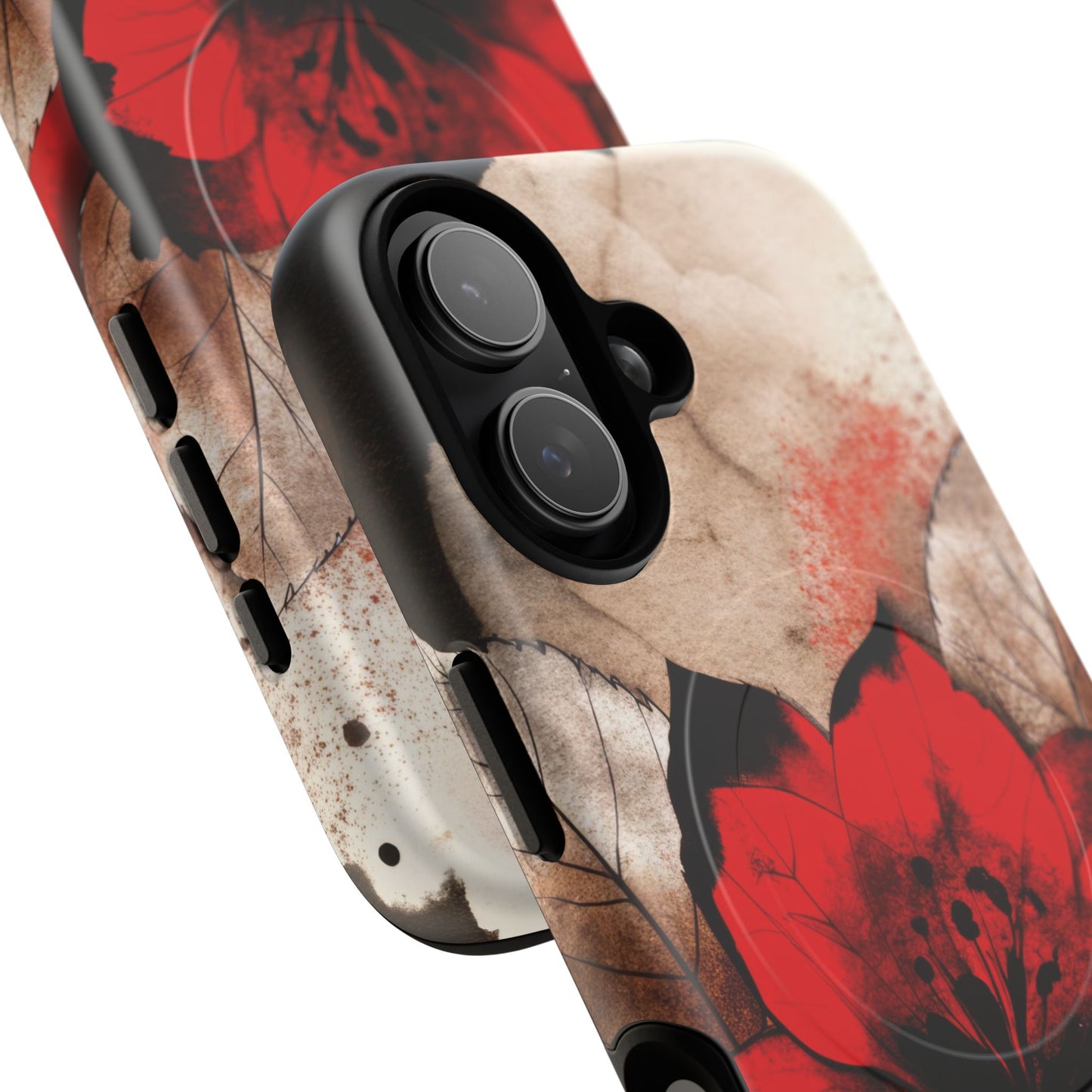 Velvet Petal Storm Tough iPhone Magnetic Cases - Stylish Protection for Your Device, Gift for Nature Lovers, Ideal for Birthdays, Holidays