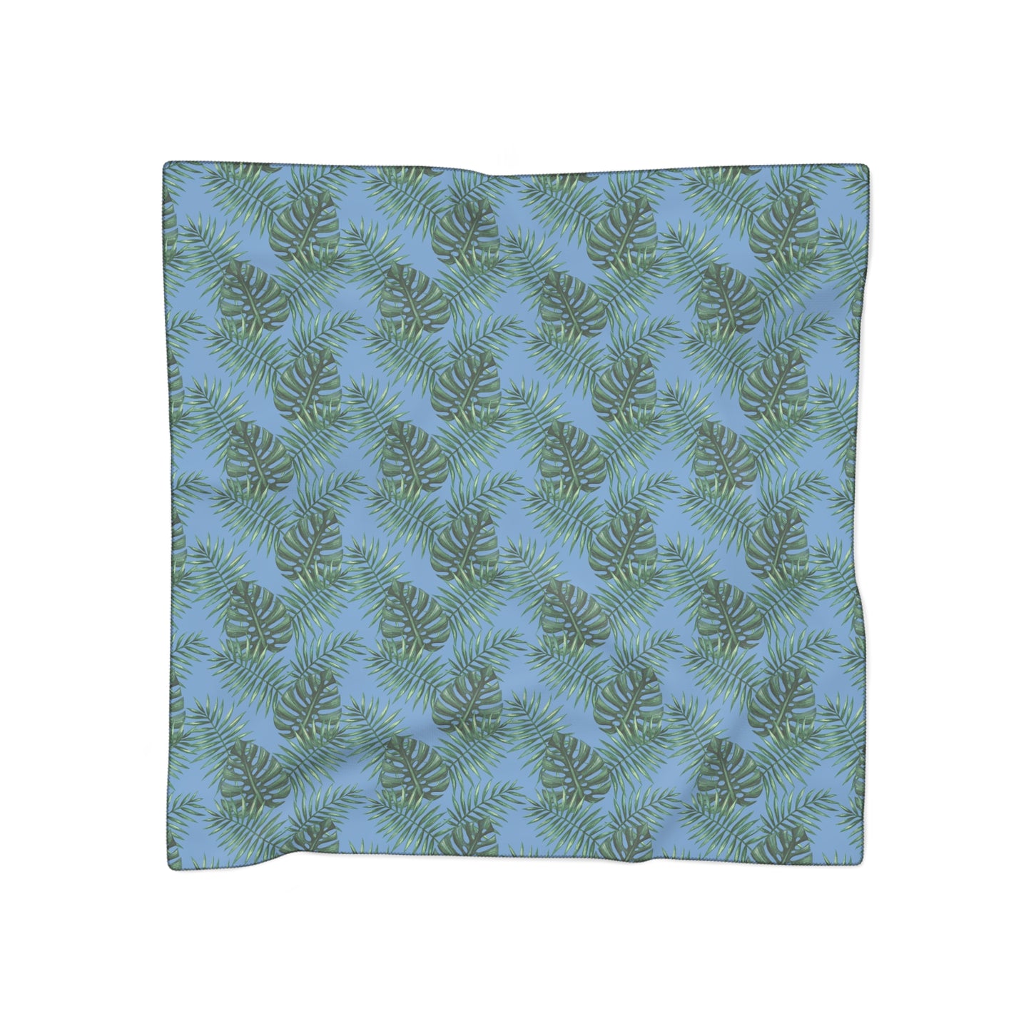 Blue Tropical Bliss Poly Scarf