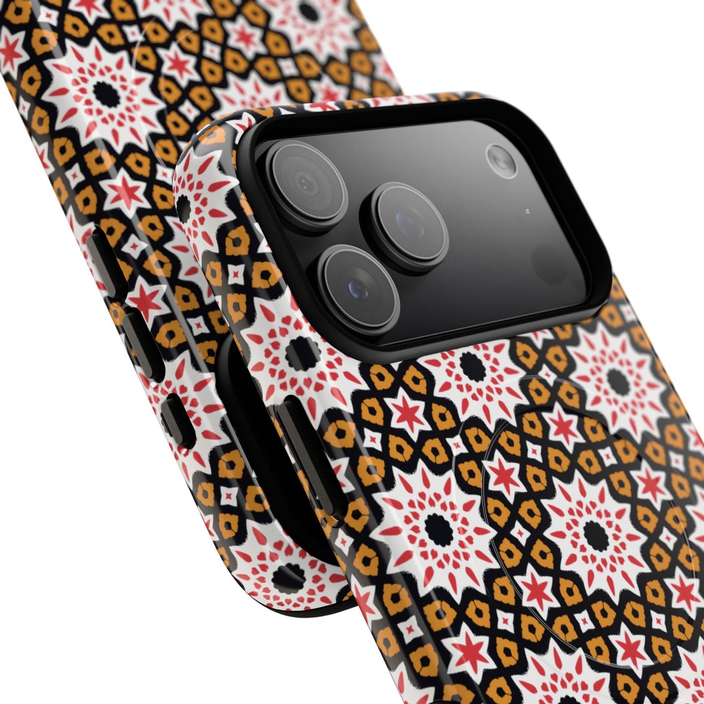 Bohemian Patterned Tough Magnetic Cases, Unique Phone Protection, Stylish Phone Cover, Gift for Trendsetters, Vibrant Designs