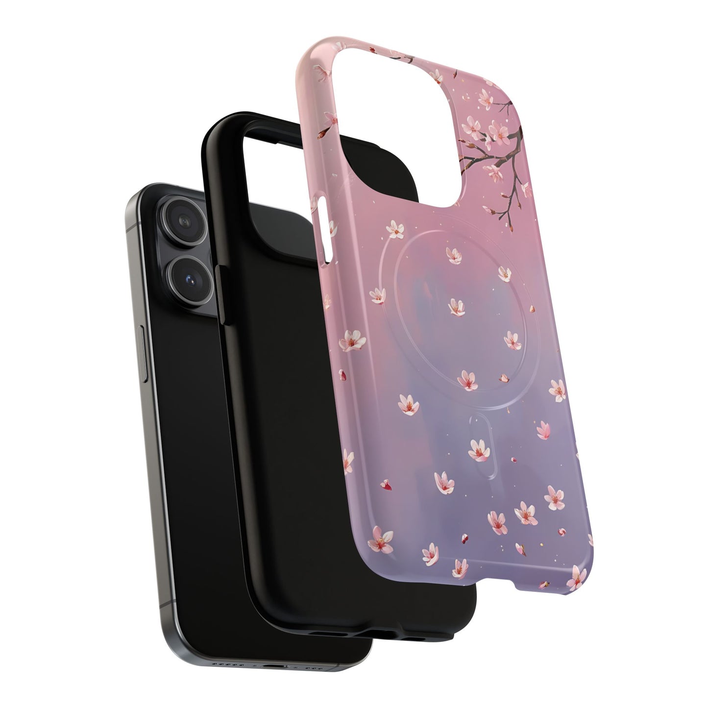 Tiny Cherry Blossom Floral Tough Magnetic Phone Cases, Durable Phone Cover, Floral Design Case, iPhone Protector, Cute Gift for Her