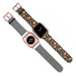 Whimsical Feline Garden Print Watch Band for Apple Watch - Cute Animal Design.
