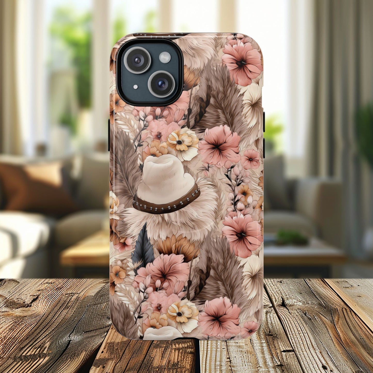 Western Boho Tough iPhone Magnetic Case - Bohemian Style, Durable Protection, Unique Gift, Trendy Accessory, iPhone Cover