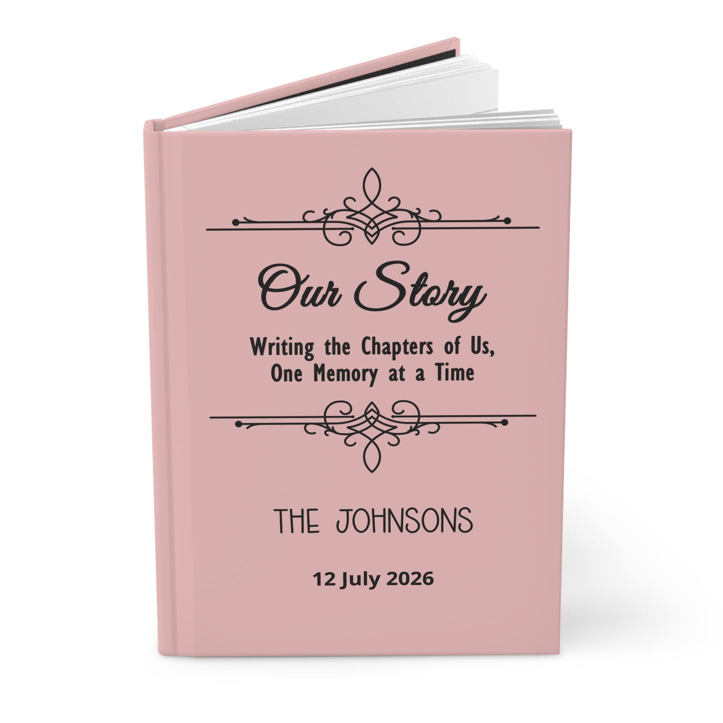 Custom Hardcover Journal — “Our Story: Writing the Chapters of Us” Keepsake Memory Book