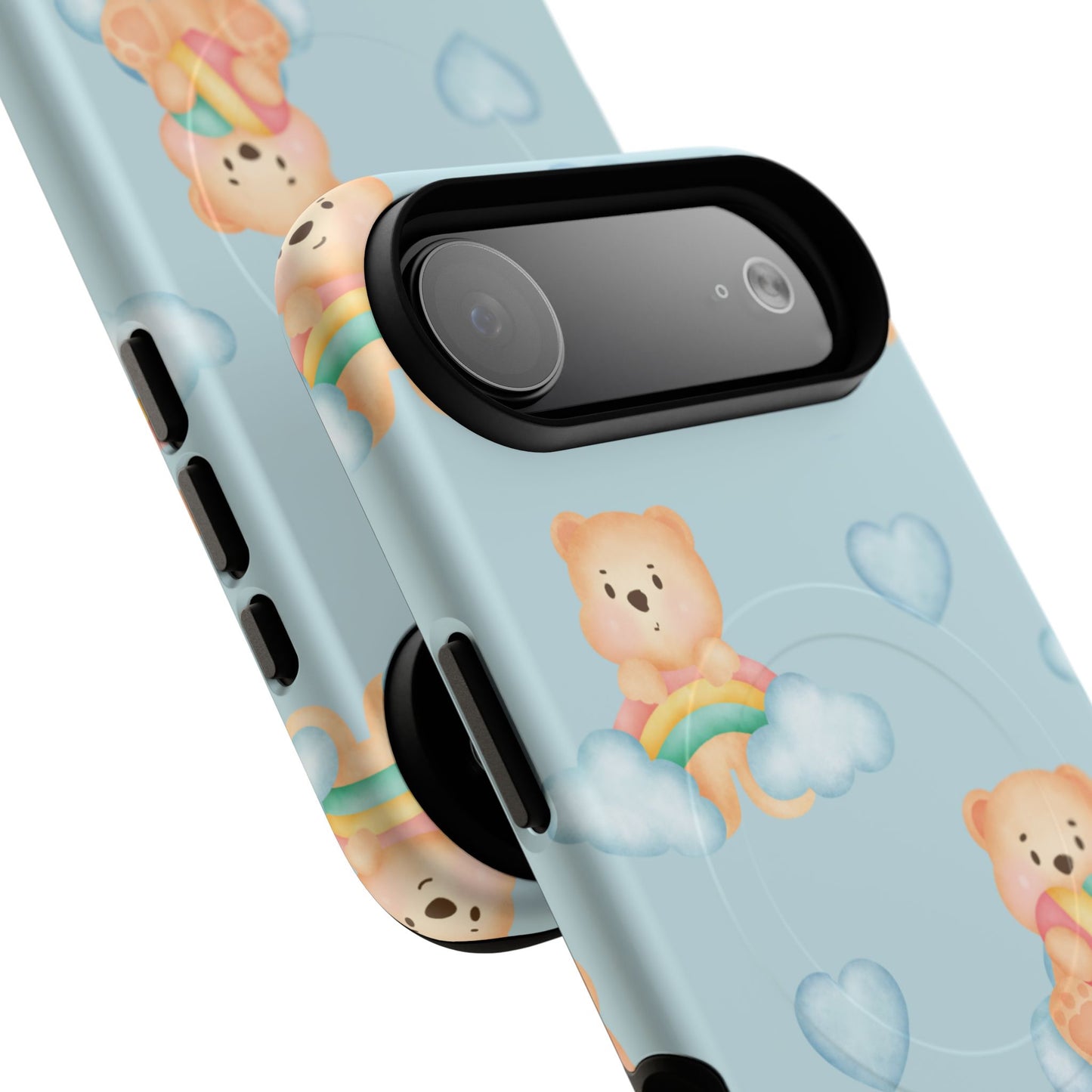 Cute Bear Magnetic iPhone Case, Kid-Friendly iPhone Cover, Stylish Cell Accessory, Gift for Kids, Durable Design for Any Occasion