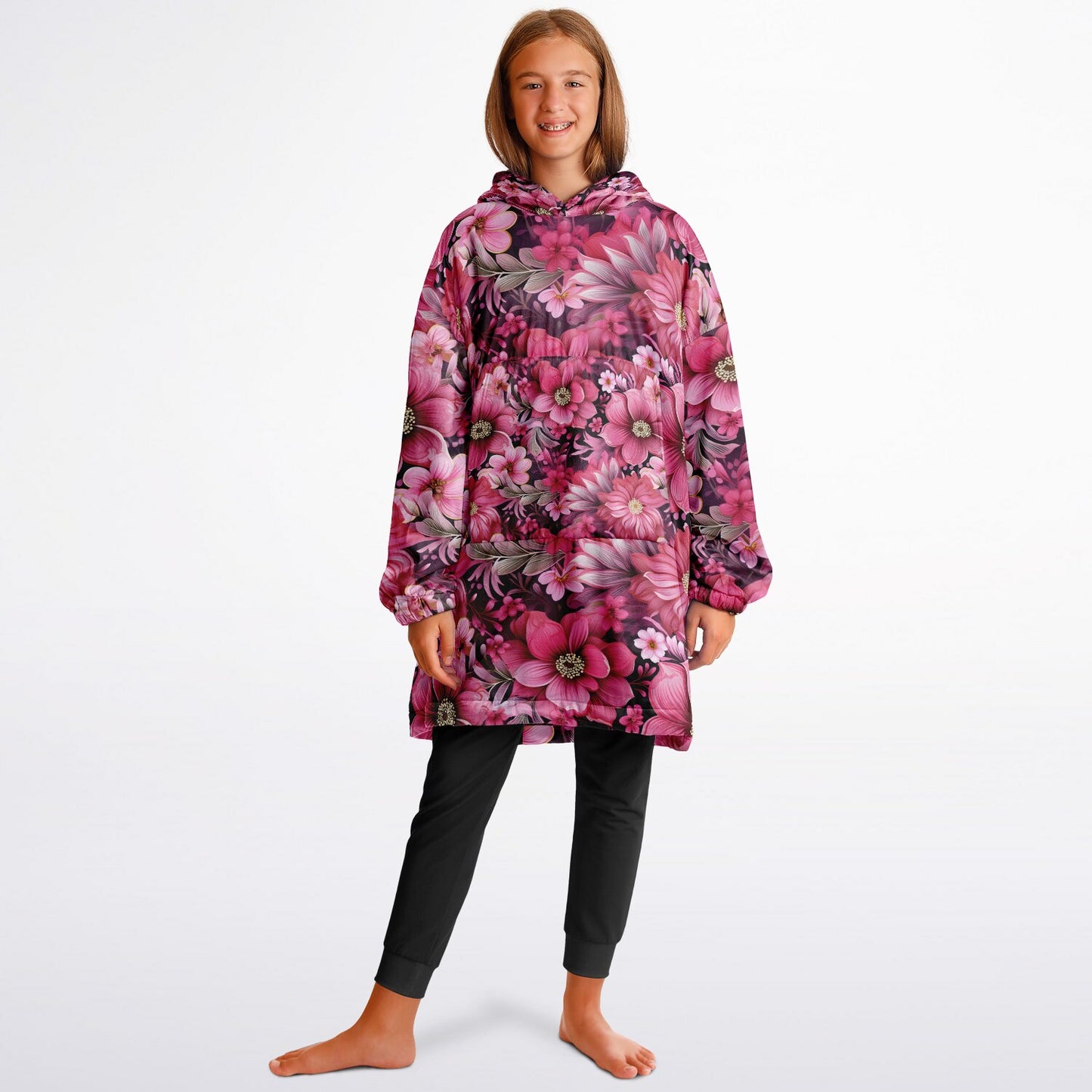 Peony Dreams Youth Snug Hoodie - AOP