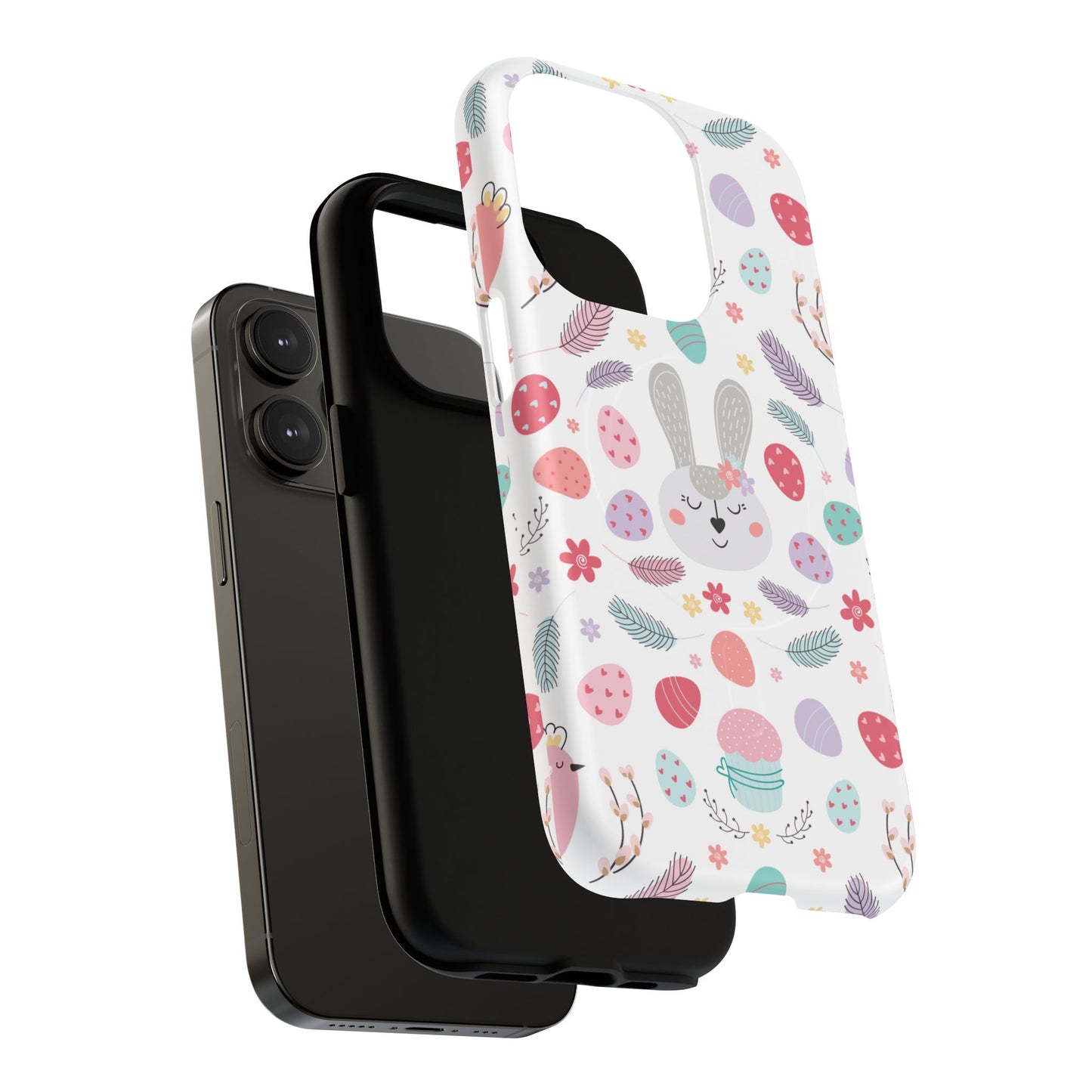 Cute Easter Bunny iPhone Case, Tough Magnetic Phone Cover, Spring Gift, Durable iPhone Accessory, Adorable Easter Decor