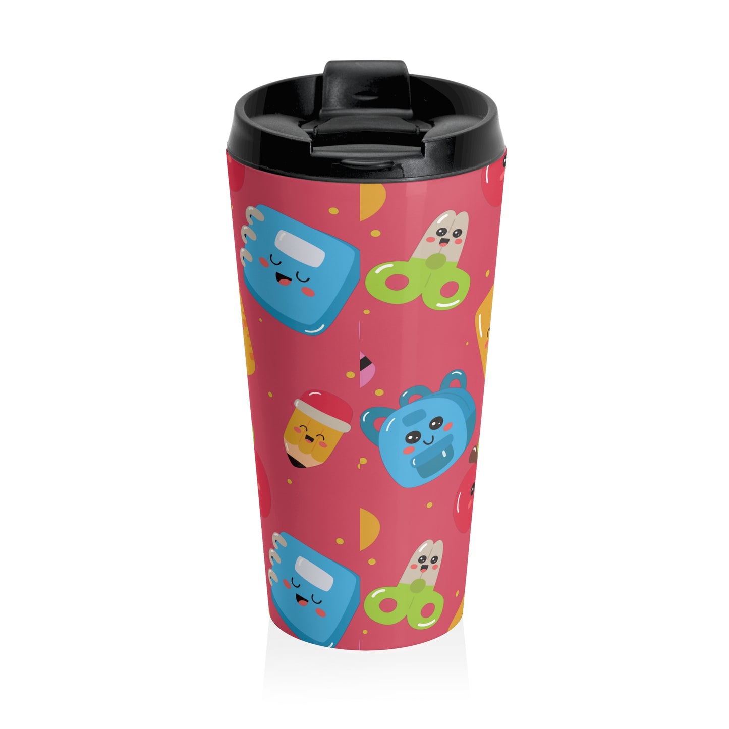 Customizable Kawaii Composition Book Inspired Travel Mug, Personalized Gift for Teachers, Back to School Drinkware, Christmas Present, Stylish Coffee Cup