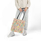 Personalized Doodle Daydream Composition Book Inspired Canvas Tote Bag with Colorful Straps, Cute School Bag, Eco-Friendly Tote, Back to School Shopping Bag, Teacher Gift Idea
