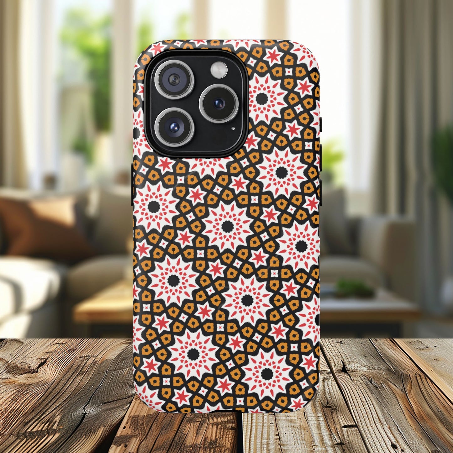 Bohemian Patterned Tough Magnetic Cases, Unique Phone Protection, Stylish Phone Cover, Gift for Trendsetters, Vibrant Designs