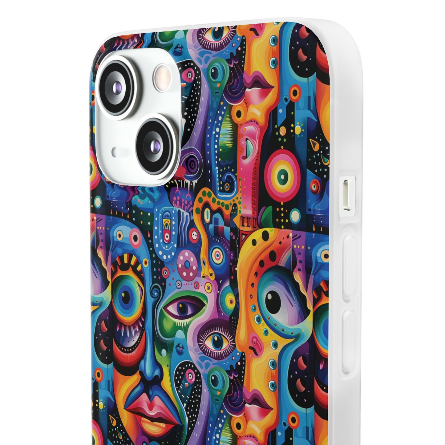 Psychedelic Visions Flexi iPhone and Samsung Case - Colorful Abstract Design.