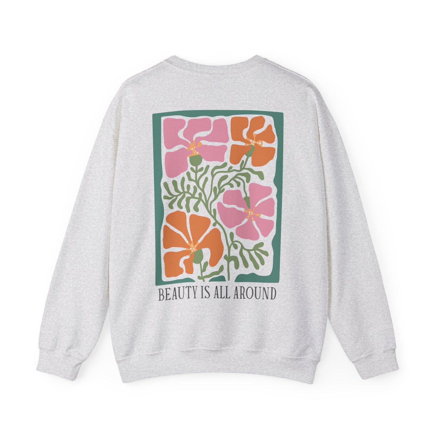 "All-Around Beauty" Unisex Floral Crewneck Sweatshirt