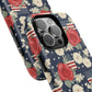 Liberty in Bloom Tough iPhone Magnetic Case, Floral Design, Gift for Moms, Gift for Dads,  iPhone Accessories, Patriotic iPhone Accessory.