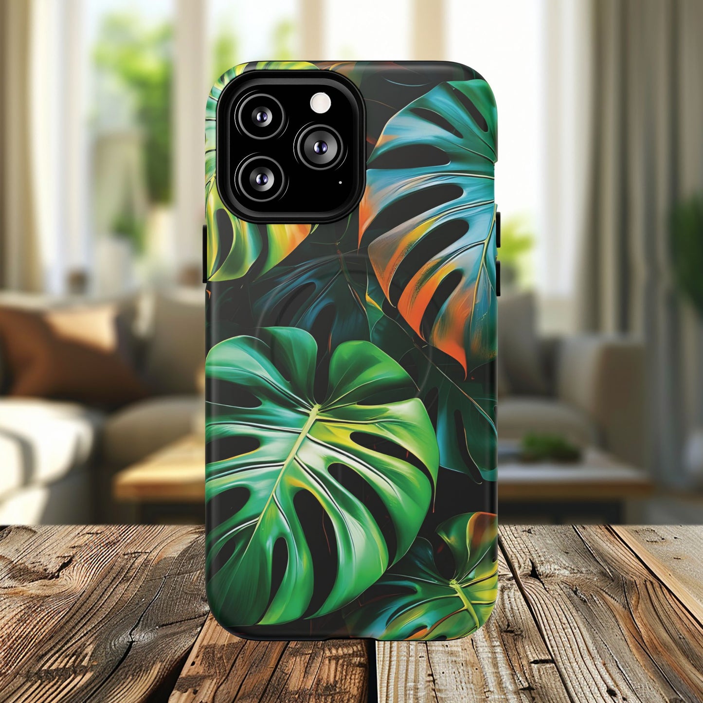 Tropical Leaf Phone Case | Tough Magnetic Cases, iPhone Accessories, Gift for Him/Her, Phone Protection, Summer Style, Trendy Design