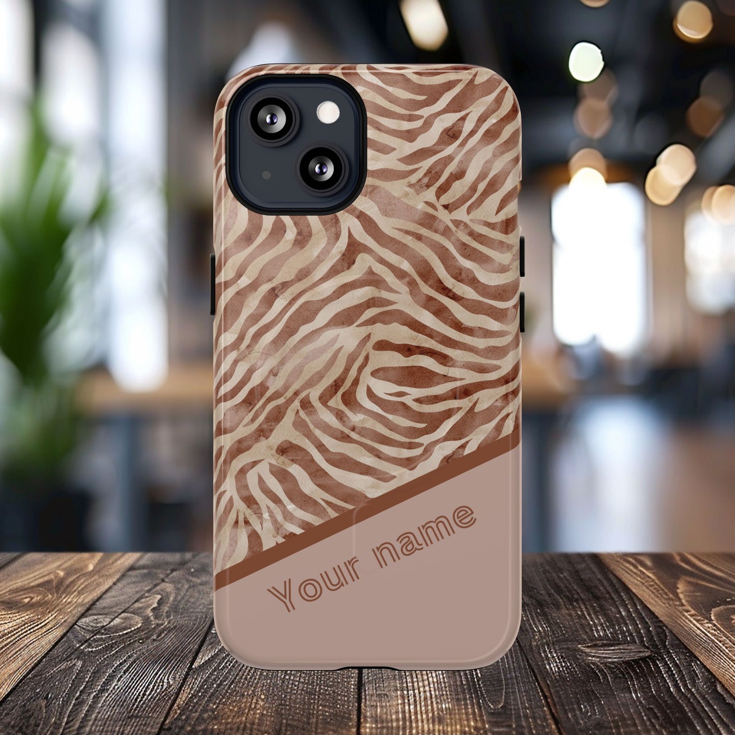 Personalized Zebra Print - Tough MagSafe® Magnetic Cases for Stylish Protection, Gifts for Wildlife Lovers, Trendy Accessories iPhone® 13, 14, iPhone 15, iPhone 16, iPhone 17, Pro, Pro Max, Plus Cases.