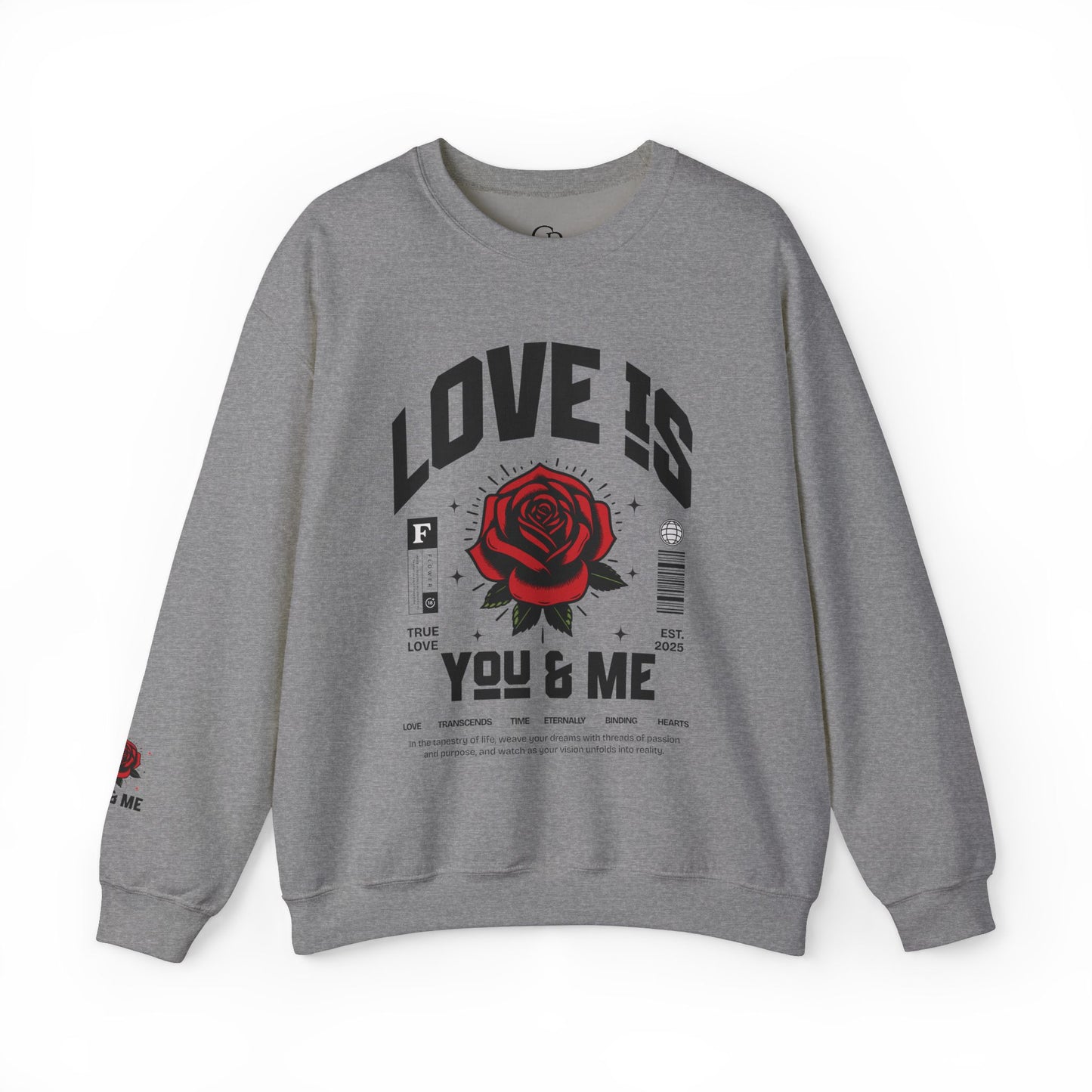 You and Me Unisex Heavy Gildan Blend™ Crewneck Sweatshirt.