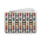 Afrobeat Harmony Clutch Bag - Vegan Leather Saffiano Pattern Fashionista On-the-Go Zip Fastening Wrist Strap.