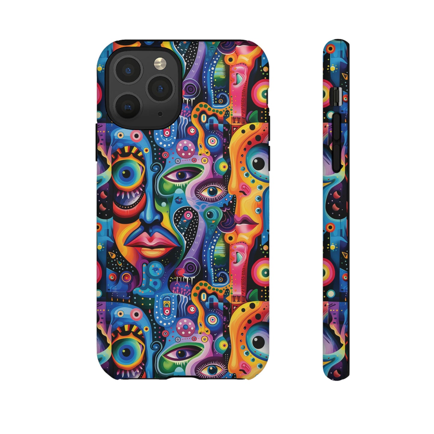 Psychedelic Visions Colorful Art iPhone Case - Tough Cases with Vibrant Abstract Design