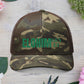 Green Camouflage Embroidered Trucker Hat with 'ELOHIM, GENESIS 1:1', Casual Style Hat, Adjustable, Unisex, Perfect Gift for Outdoors, Festivals, Daily Wear.