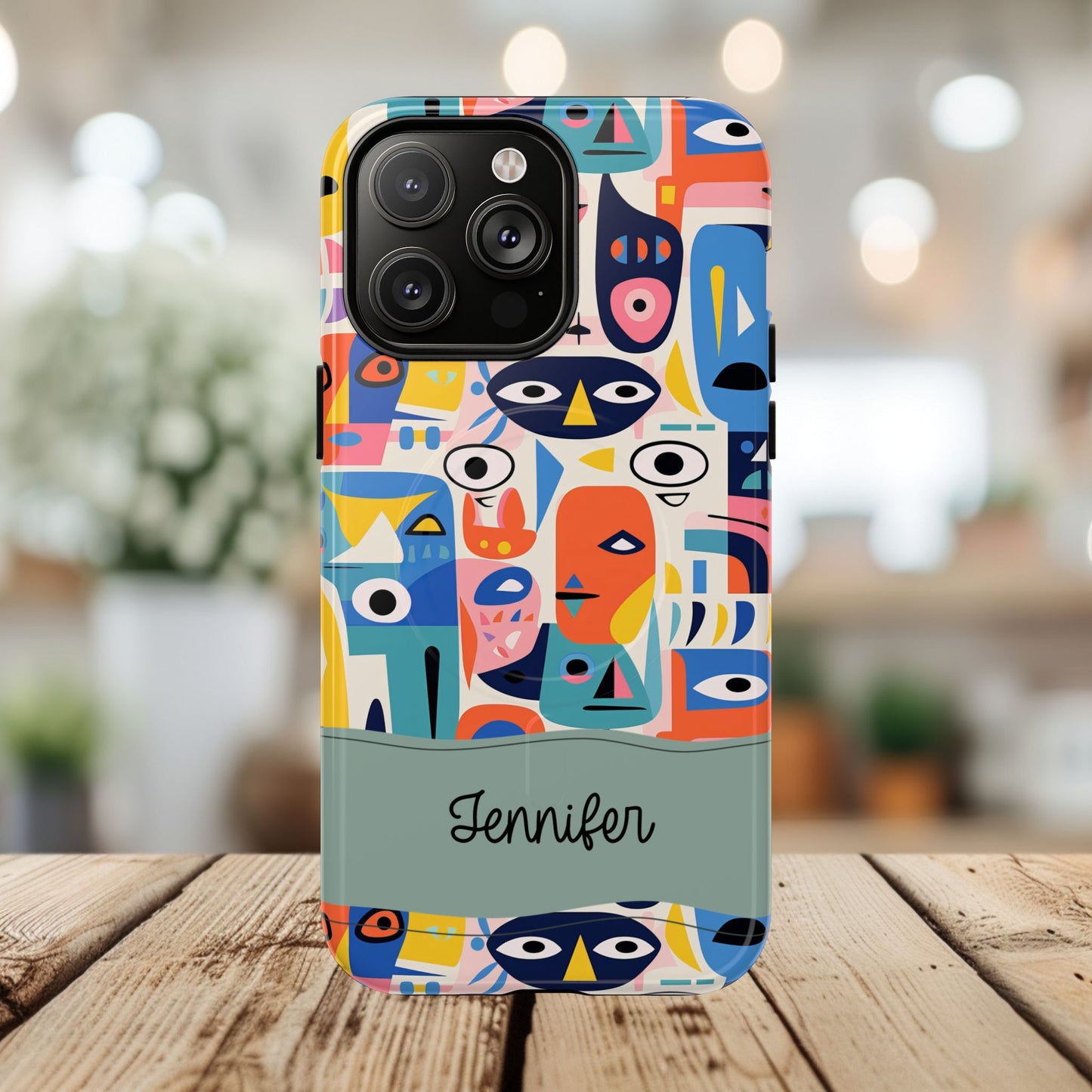 Personalized Vibrant Phone Case,  Magnetic iPhone Cover, Colorful Abstract Protection, Trendy Gift, Unique Tech Accessory, Art Phone Case