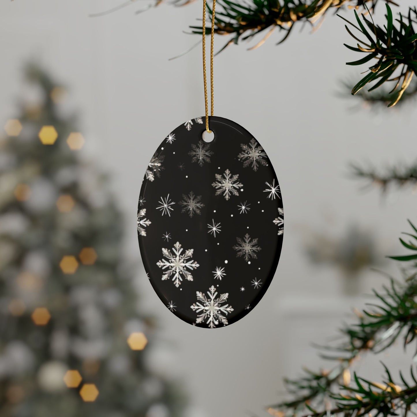 Snowflake Elegance Ceramic Ornaments (1pcs, 5pcs, 10pcs, 20pcs)