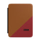 Minimal Monogram Kindle Case – Custom Initials E-Reader Cover (White & Red Accent)