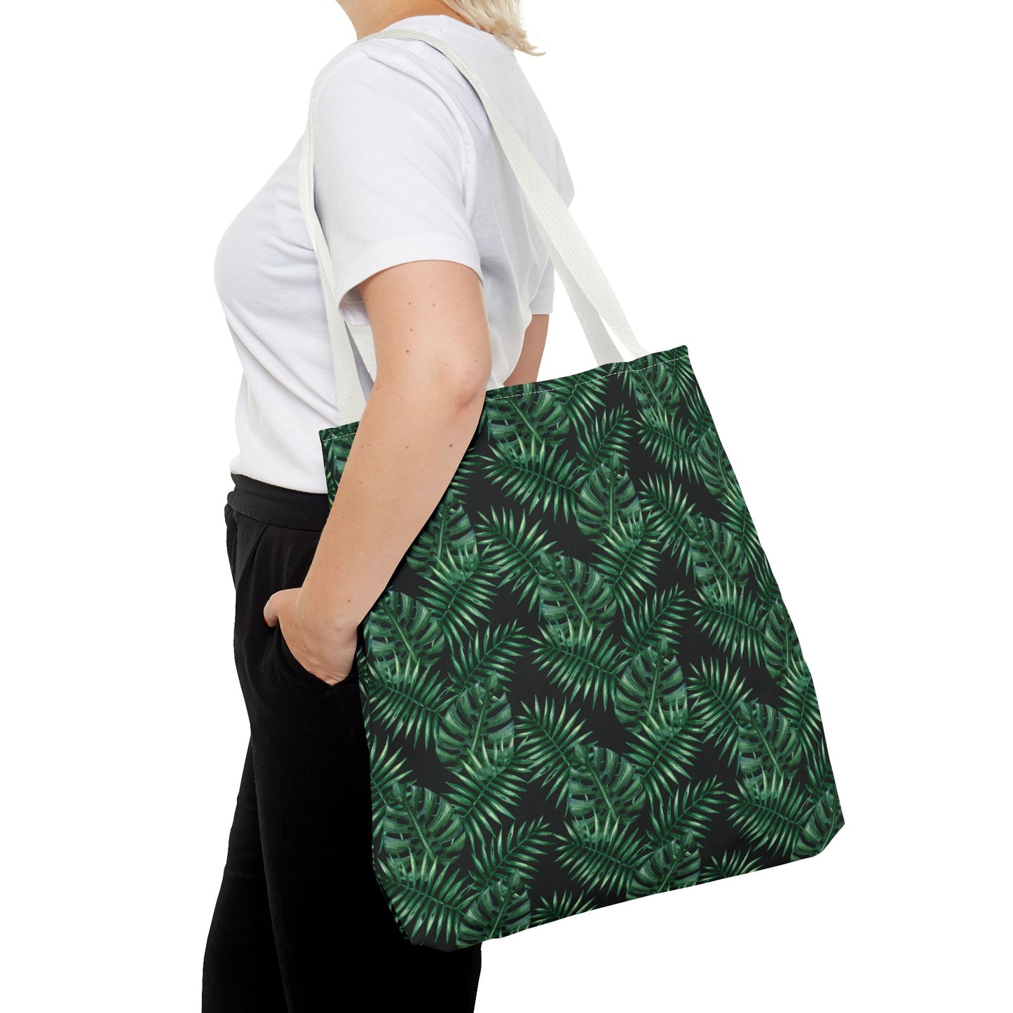 Black Tropical Bliss Tote Bag