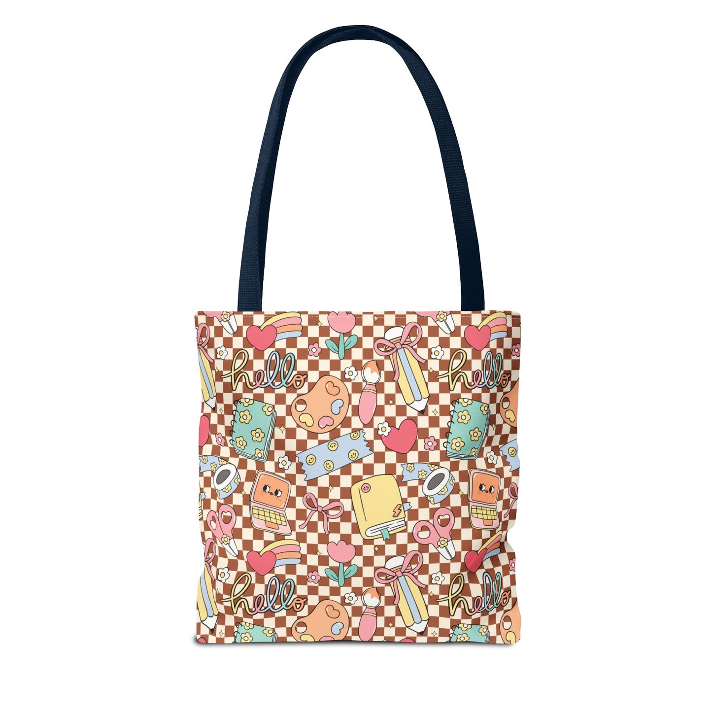 Personalized Brown Doodle Daydream Composition Book Inspired Tote Bag, Back to School Tote, Teacher Gift, Kids Bag, Custom Name Bag, Educational Accessories, Back to School Tote Bag.