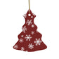 Red Snowflake Elegance Ceramic Ornaments (1pcs, 5pcs, 10pcs, 20pcs)