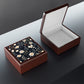 Floral Keepsake Jewelry Box — Dark Botanical Daisies