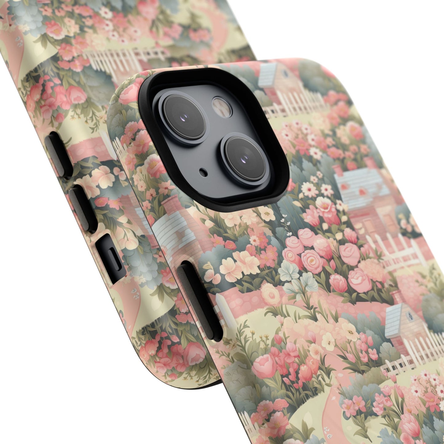 Pastel Garden Haven Tough iPhone Magnetic Case, Durable Protection, Flower Design, Gift for Her, Birthday, ,Phone Accessory, Spring Decor