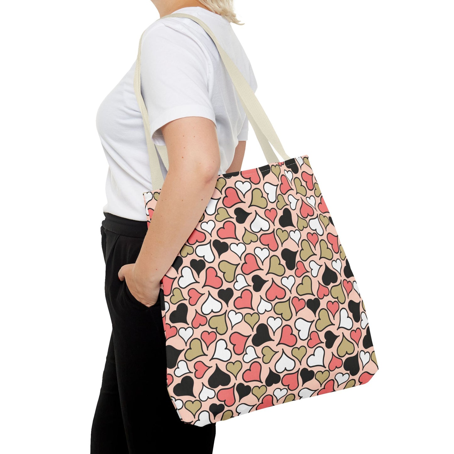 Heart Patterned Tote Bag - Cute & Stylish Carryall for Every Occasion