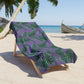 Tropical Bliss Purple Beach Towel