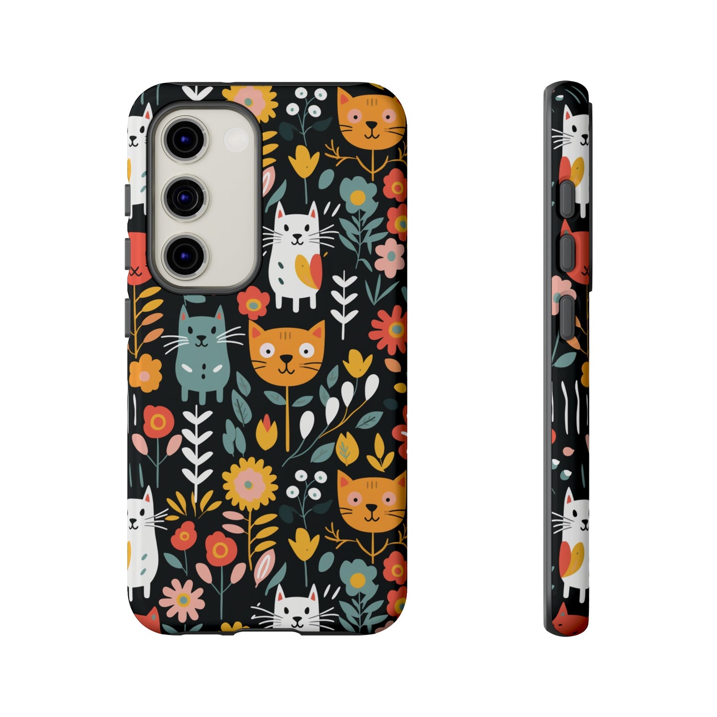 Whimsical Feline Garden Samsung or Google Pixel Tough Cases