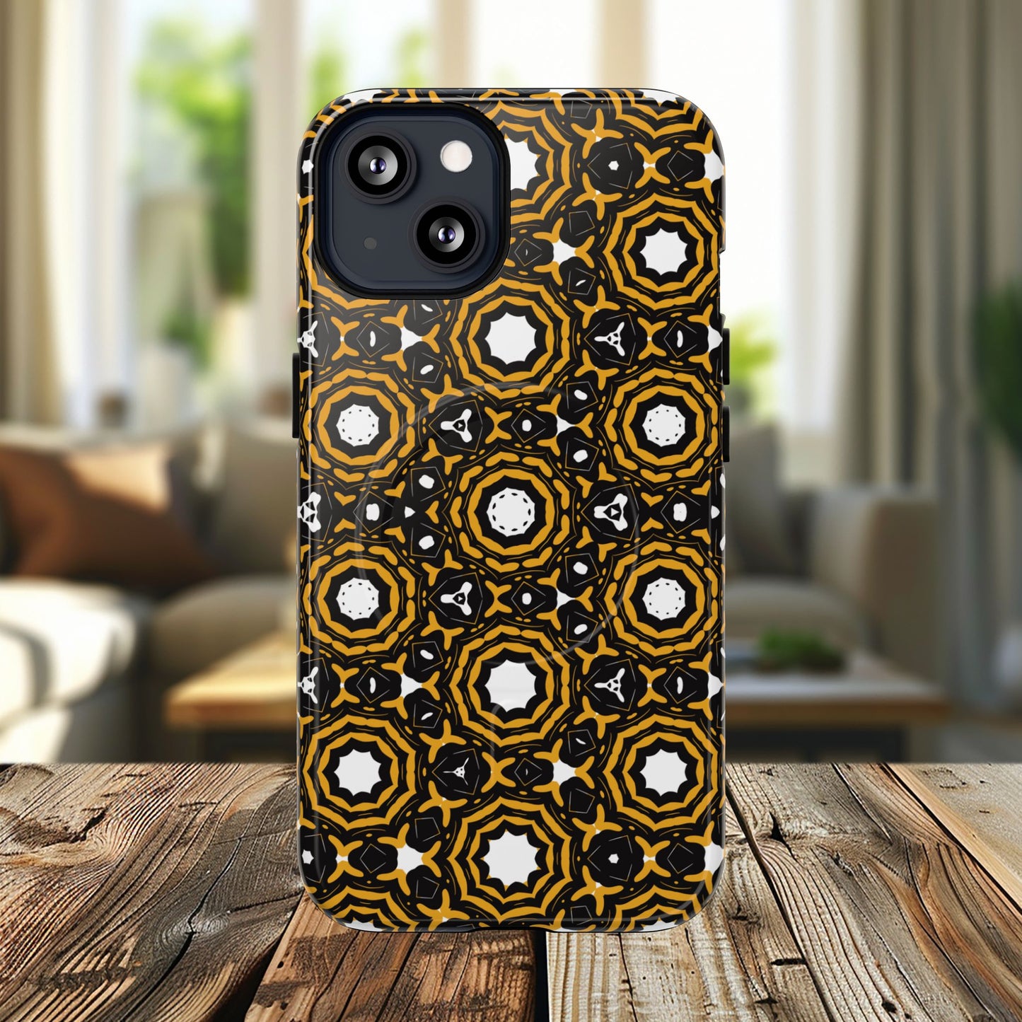 Stylish Tough Magnetic Phone Case, Unique Pattern Phone Cover, Durable Magnetic Case, Trendy Tech Accessories, Gift for Phone Lovers