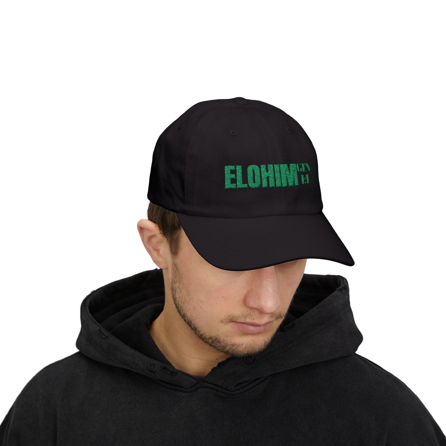 Classic Embroidery Dad Cap with 'ELOHIM, GENESIS 1:1' - Faith-Based Hat, Casual Wear, Gift for Dad, Christian Accessory, Summer Fashion