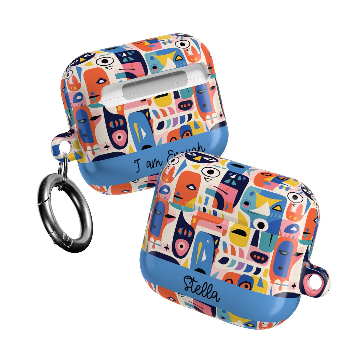 Personalized Abstract Art AirPod Case — Colorful Custom Name/Affirmation Design