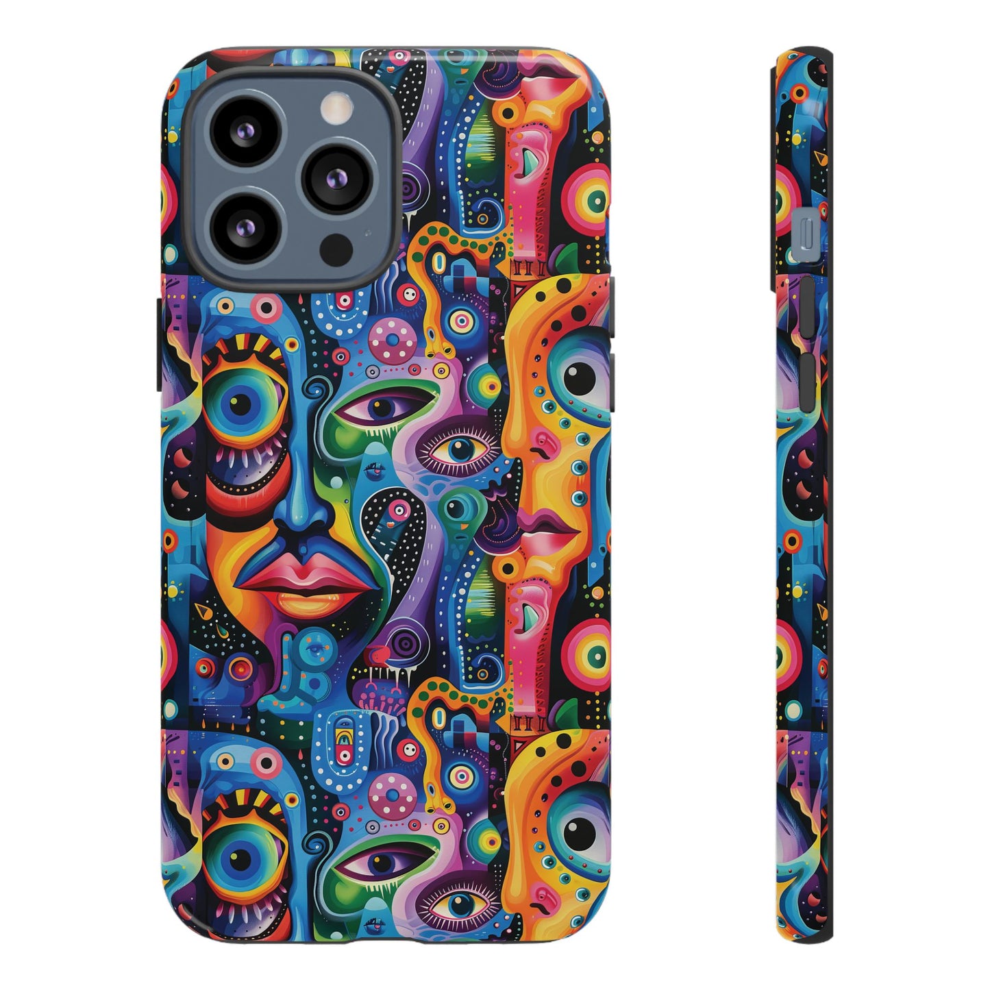 Psychedelic Visions Colorful Art iPhone Case - Tough Cases with Vibrant Abstract Design