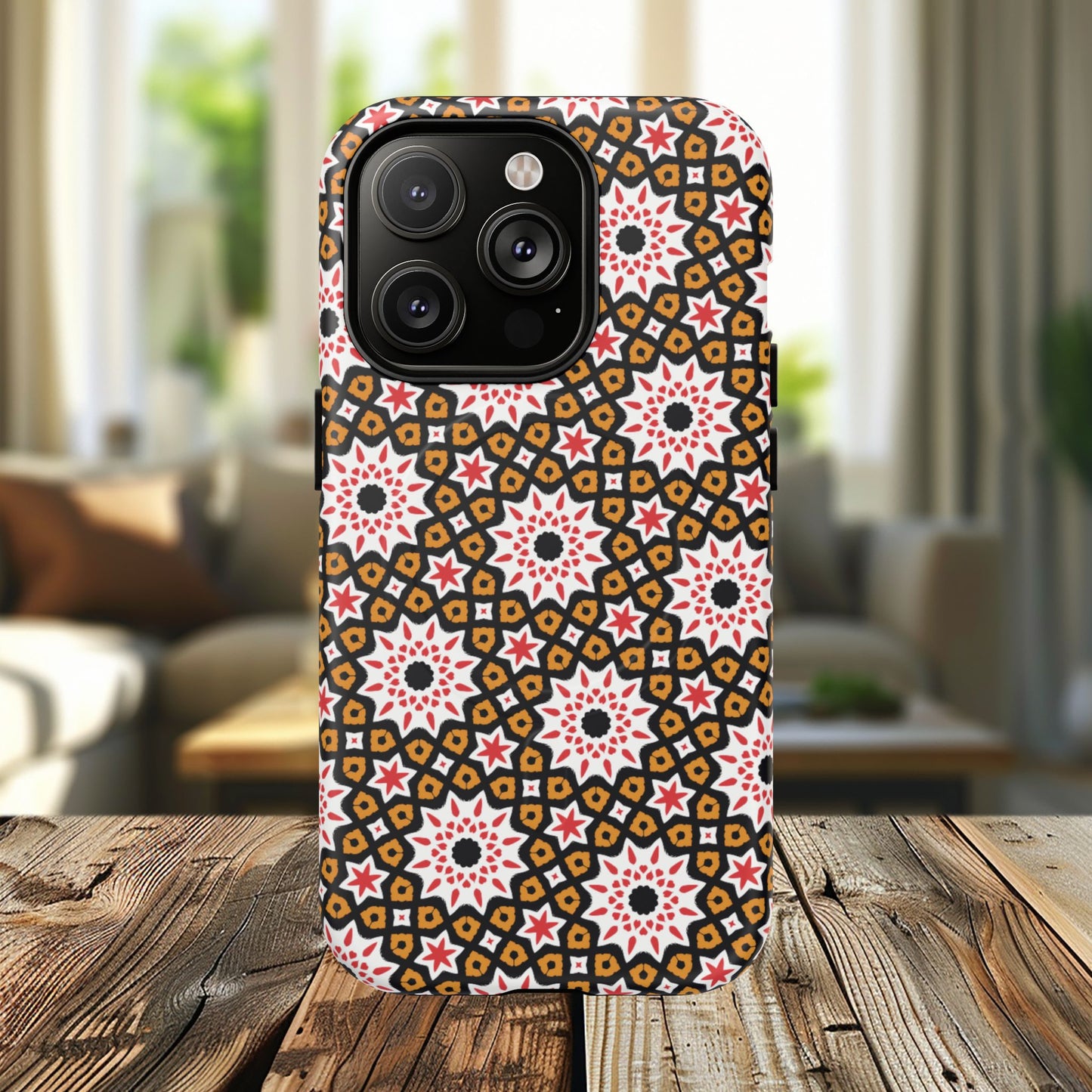 Bohemian Patterned Tough Magnetic Cases, Unique Phone Protection, Stylish Phone Cover, Gift for Trendsetters, Vibrant Designs