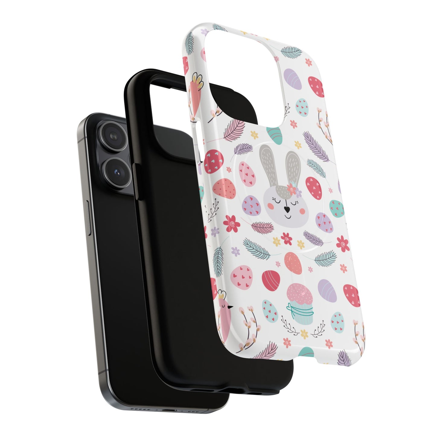 Cute Easter Bunny iPhone Case, Tough Magnetic Phone Cover, Spring Gift, Durable iPhone Accessory, Adorable Easter Decor
