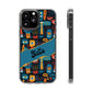 Phone Case — Colorful Abstract Faces Clear Impact-Resistant Case