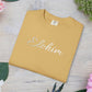 Embroidery 'ELOHIM, GENESIS 1:1' - Faith-Based Unisex Garment-Dyed Comfort Colors T-shirt, Faith Gift Tee, Religious Tee, Embroidery Tee.