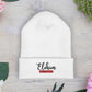 Embroidered 'ELOHIM, GENESIS 1:1' Classic Cuffed Beanie - Cozy Winter Hat, Streetwear Accessory, Personalized Gifts, Religious Apparel, Unisex Beanie