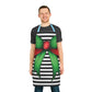 Striped Green Bow Chef's Apron