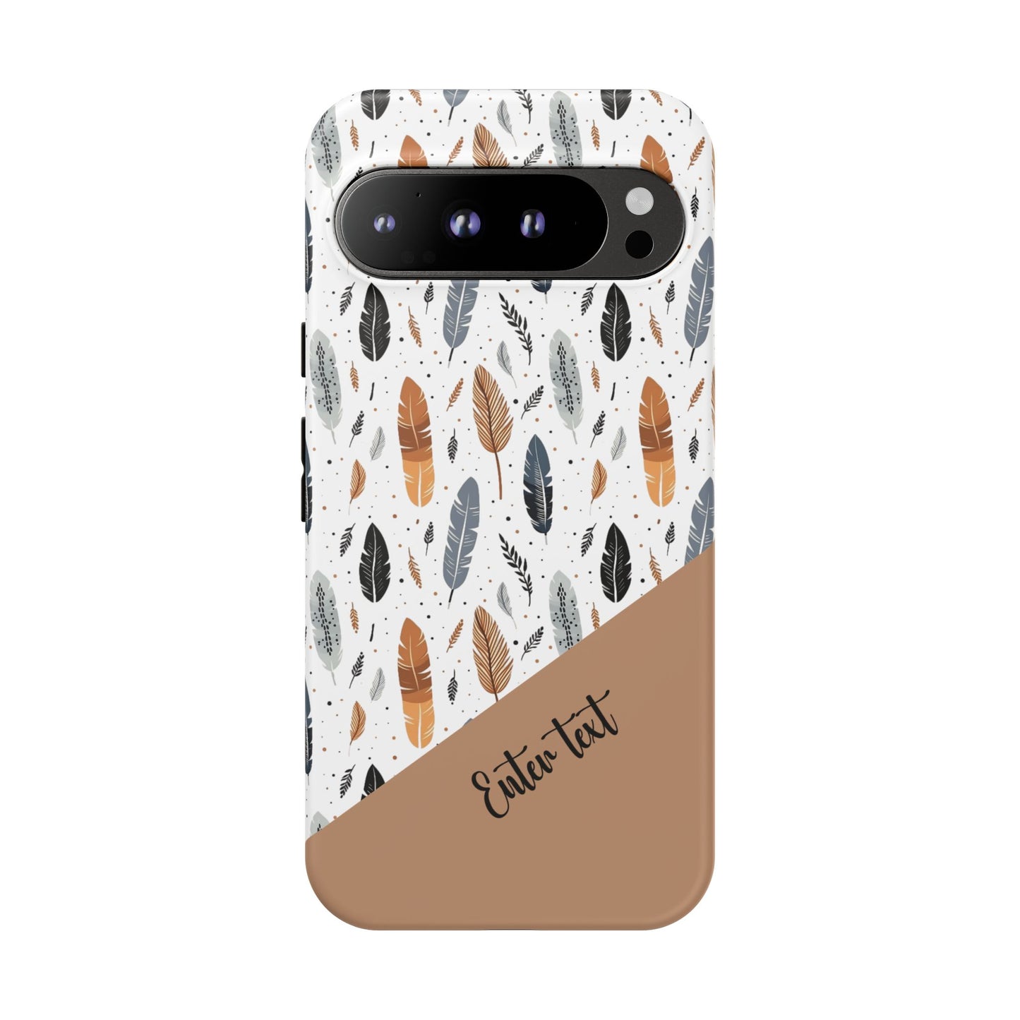 Personalized Whispering Feathers Tough Case — Dark Feather Protective Phone Case for Samsung & Google