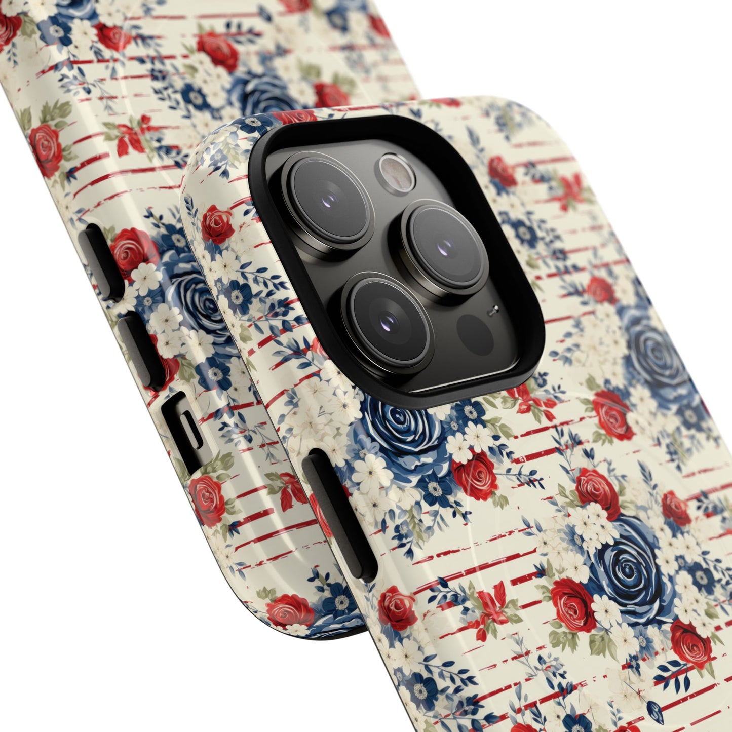Rose & Glory Tough iPhone Magnetic Case, Vibrant Protective Cover, Stylish Gift for Her, Floral Design, iPhone Accessories, Anniversary Gift