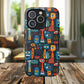 Urban Totem Vibe Tough iPhone Magnetic Case, Colorful Bohemian Art, Unique Gift for Him/Her, Holiday Accessory, iPhone Protection, MagSafe iPhone Case.
