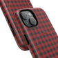 Tough Magnetic Phone Case - Red Plaid, Durable, Stylish Protection for iPhones, Gift for Outdoor Lovers, Unique Phone Cover